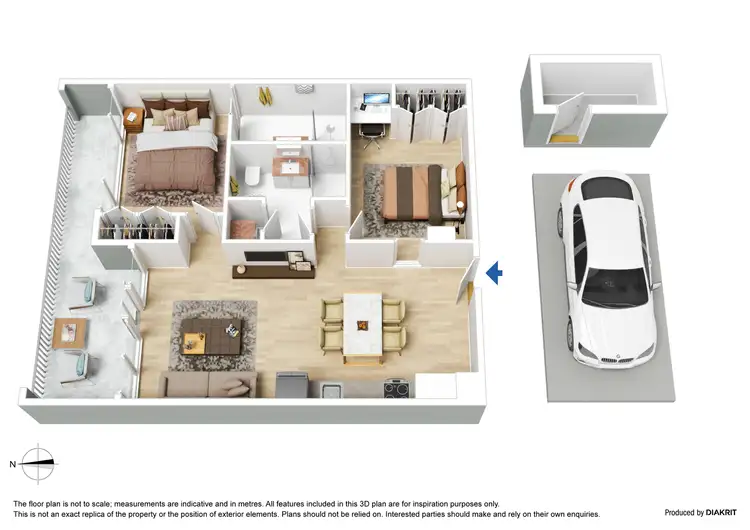 Floorplan of Homely apartment listing, 103/65 Coventry Street, Southbank VIC 3006