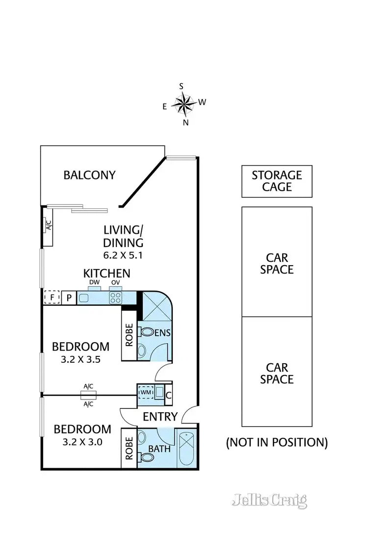 Floorplan of Homely apartment listing, 202/41 Kerr Street, Fitzroy VIC 3065