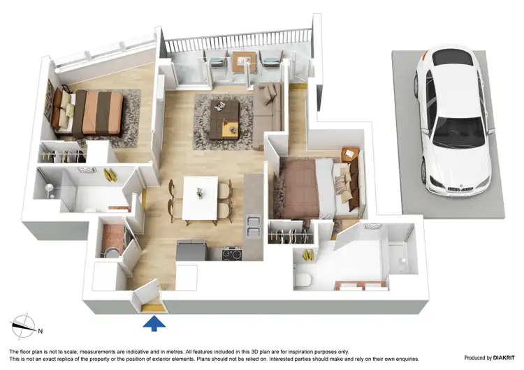 Floorplan of Homely apartment listing, 1208/3-5 St Kilda Road, St Kilda VIC 3182