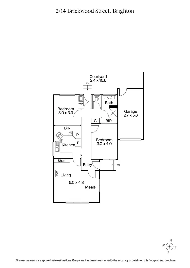 Floorplan of Homely unit listing, 2/14 Brickwood Street, Brighton VIC 3186
