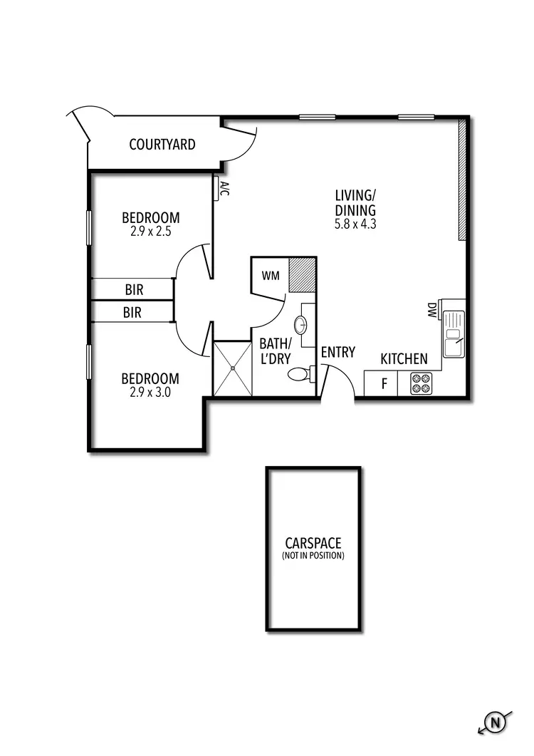 Floorplan of Homely apartment listing, 1/545 Nicholson Street, Carlton North VIC 3054