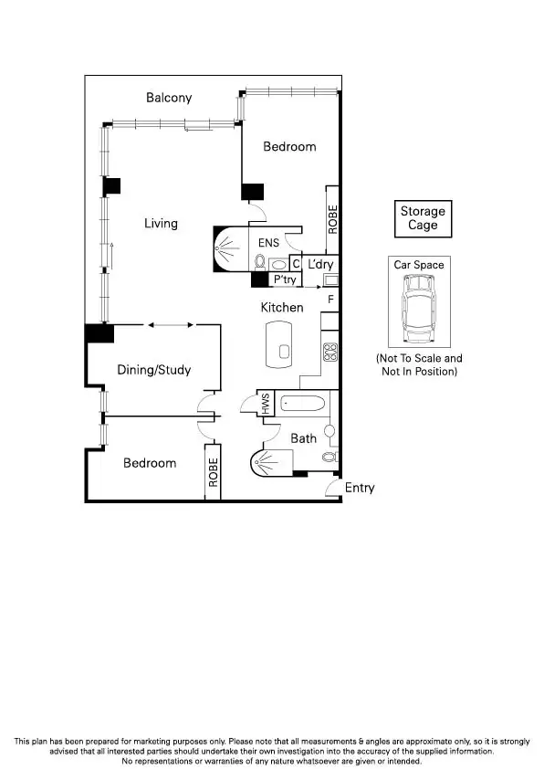 Floorplan of Homely apartment listing, 151/299 Queen Street, Melbourne VIC 3000