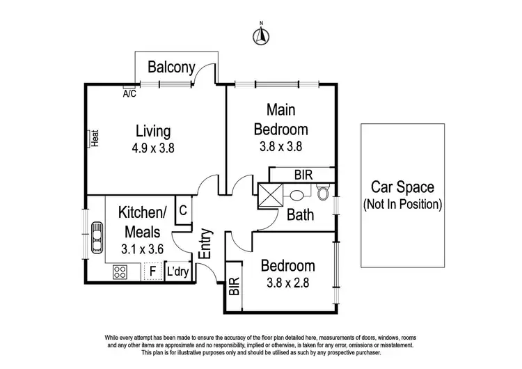 Floorplan of Homely apartment listing, 5B/202 Lower Heidelberg Road, Ivanhoe East VIC 3079