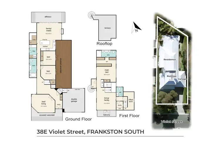 Floorplan of Homely house listing, 38E Violet Street, Frankston South VIC 3199