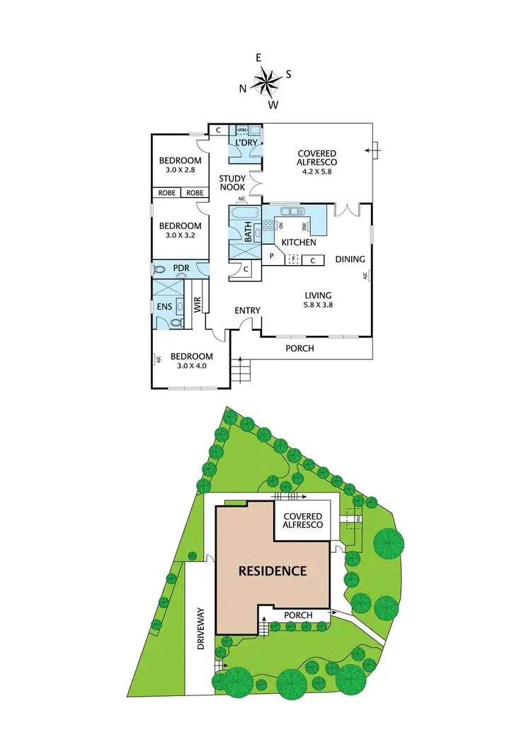 Floorplan of Homely house listing, 1 Karrin Close, Yallambie VIC 3085