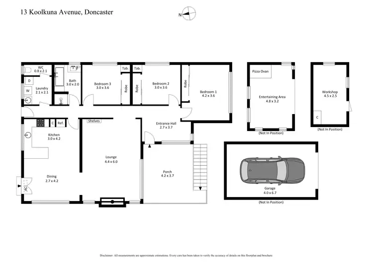 Floorplan of Homely house listing, 13 Koolkuna Avenue, Doncaster VIC 3108