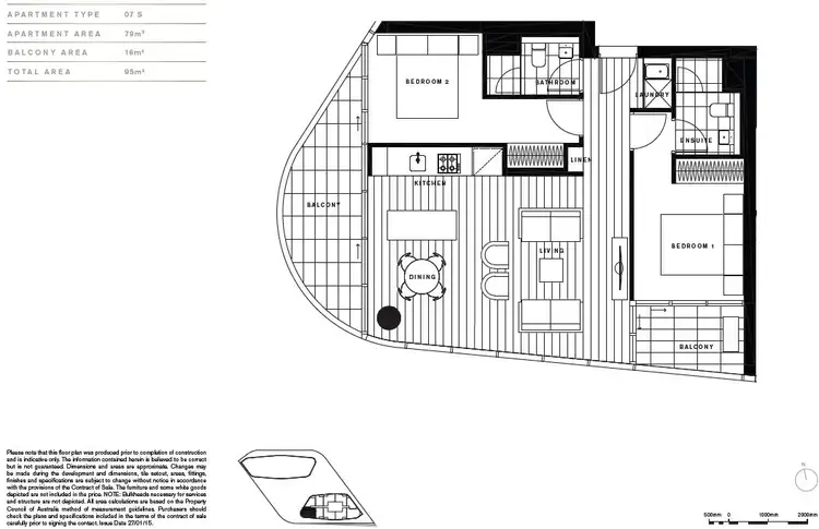 Floorplan of Homely apartment listing, 907S/889 Collins Street, Docklands VIC 3008