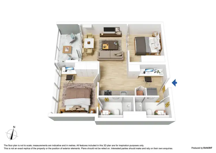 Floorplan of Homely apartment listing, 3210/639 Lonsdale Street, Melbourne VIC 3000