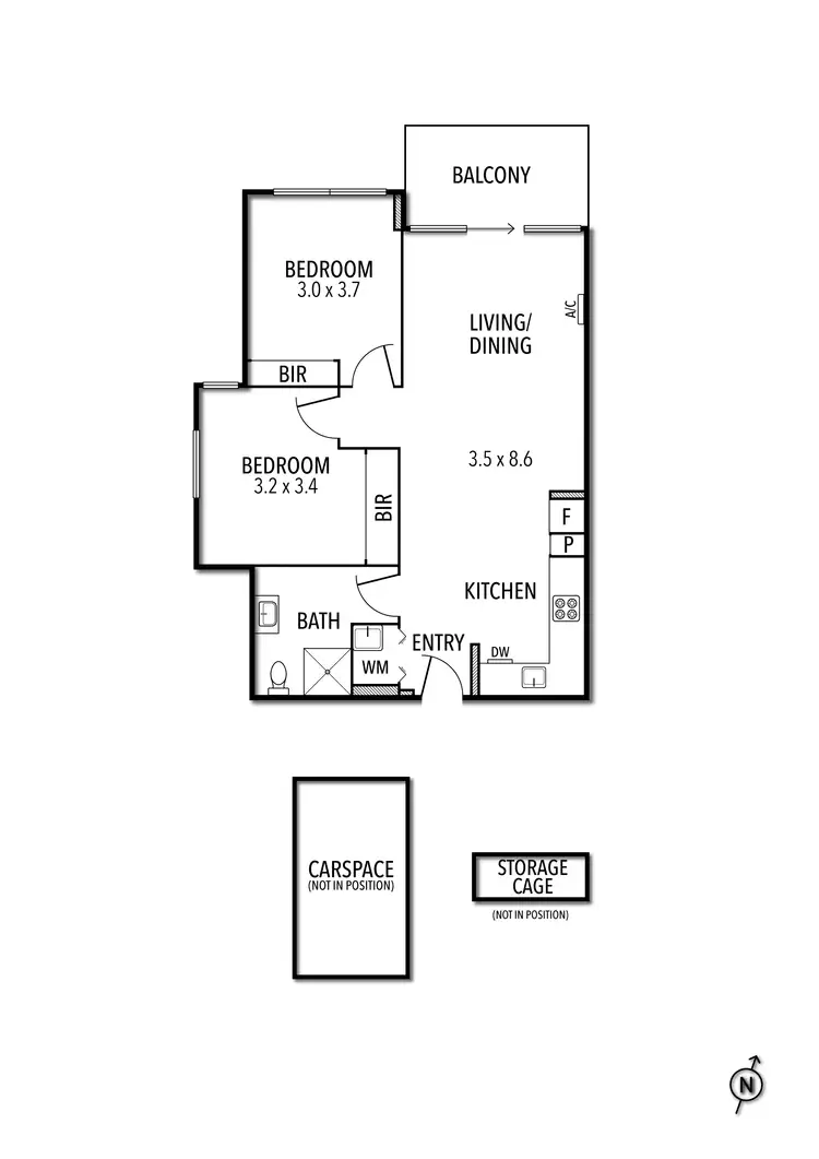 Floorplan of Homely apartment listing, 101/480 Albion Street, Brunswick West VIC 3055