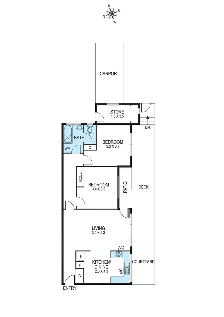 Floorplan of Homely apartment listing, 6/76 Railway Road, Carnegie VIC 3163