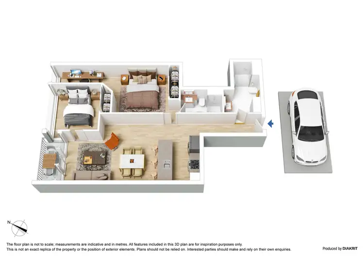 Floorplan of Homely apartment listing, 2602/151 City Road, Southbank VIC 3006