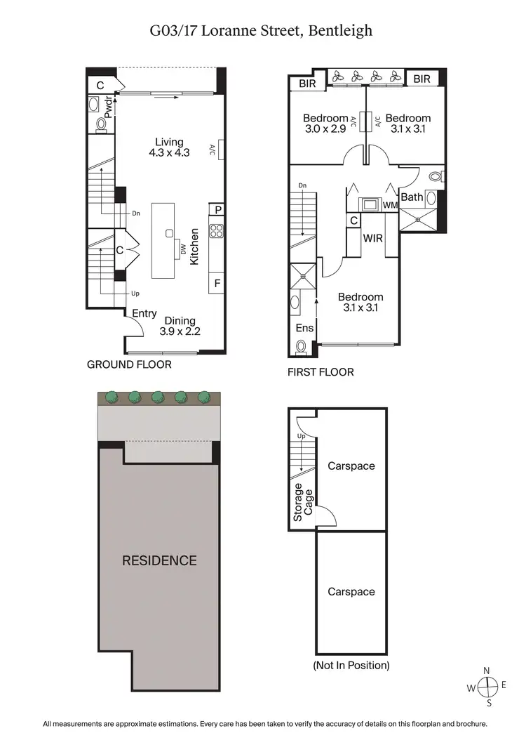 Floorplan of Homely townhouse listing, 3/17 Loranne Street, Bentleigh VIC 3204
