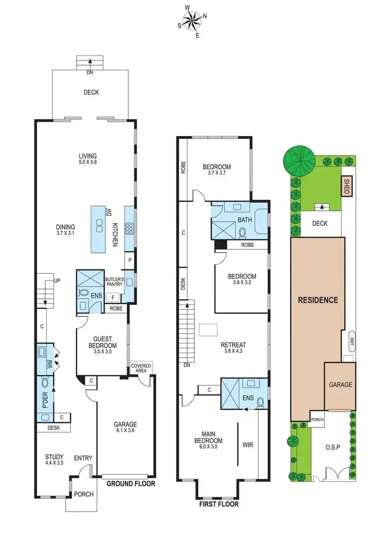 Floorplan of Homely townhouse listing, 1b Wilson Street, Bentleigh VIC 3204