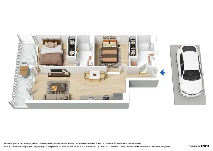 Floorplan of Homely apartment listing, 3001/118 Kavanagh Street, Southbank VIC 3006