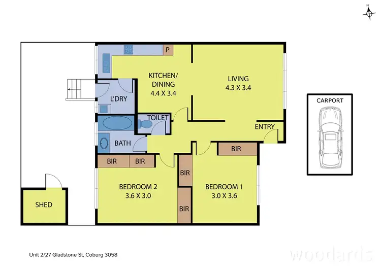 Floorplan of Homely unit listing, 2/27 Gladstone Street, Coburg VIC 3058