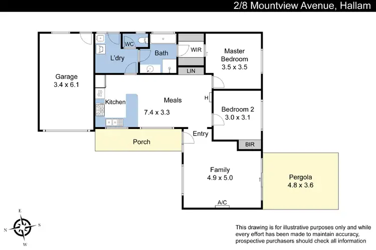 Floorplan of Homely unit listing, 2/8 Mountview Avenue, Hallam VIC 3803