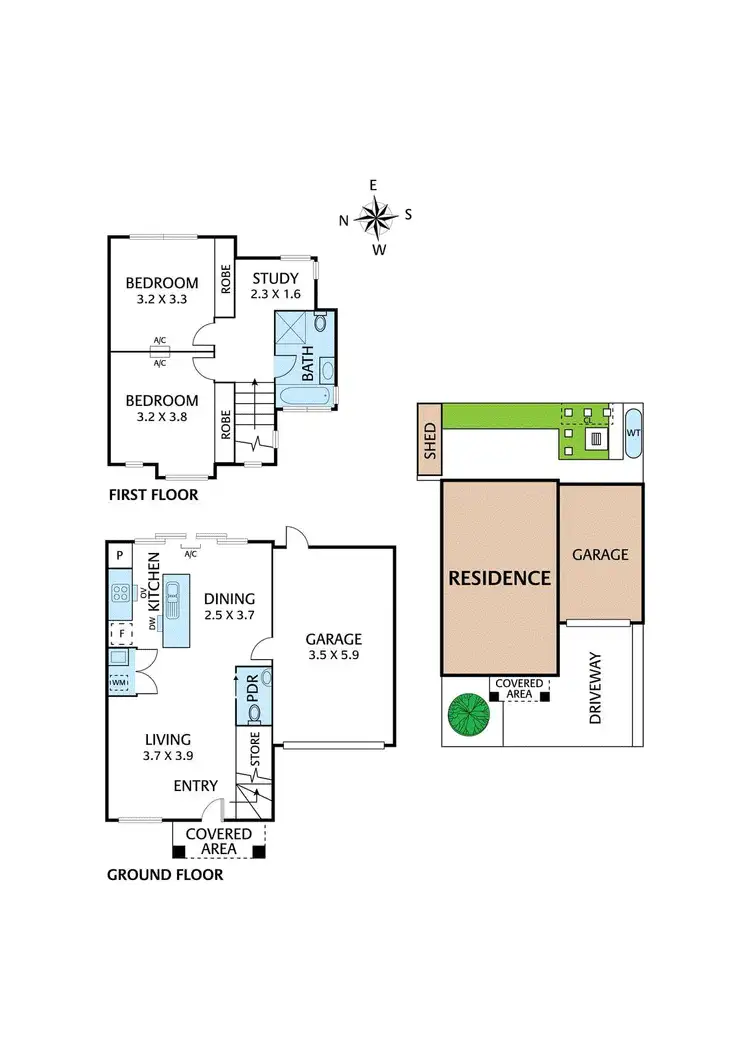 Floorplan of Homely townhouse listing, 54 Walters Avenue, Airport West VIC 3042