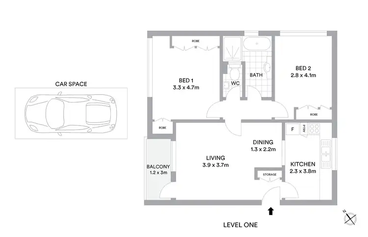 Floorplan of Homely apartment listing, 6/8 Southey Street, Elwood VIC 3184