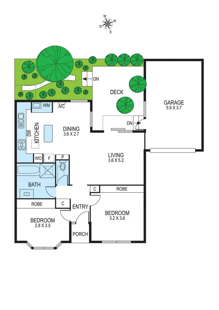 Floorplan of Homely villa listing, 4/78 Woornack Road, Carnegie VIC 3163