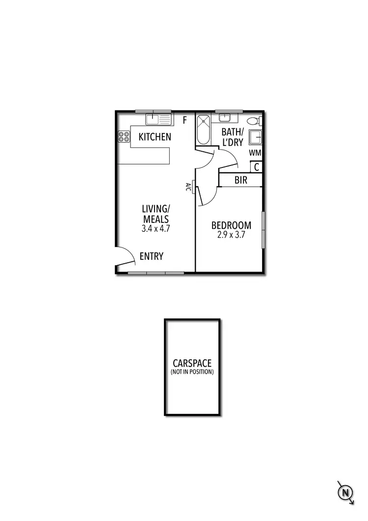 Floorplan of Homely apartment listing, 3/35 Hampton Parade, West Footscray VIC 3012