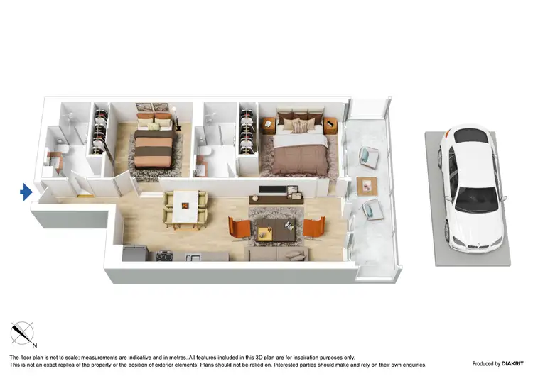 Floorplan of Homely apartment listing, 3009/118 Kavanagh Street, Southbank VIC 3006