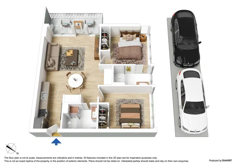 Floorplan of Homely apartment listing, 2906/118 Kavanagh Street, Southbank VIC 3006
