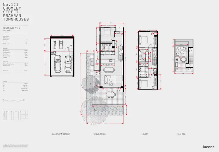 Floorplan of Homely townhouse listing, 9/121 Chomley Street, Prahran VIC 3181
