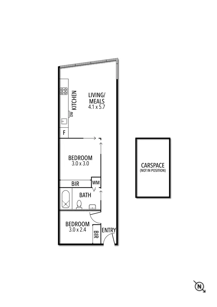 Floorplan of Homely apartment listing, 1818/18 Mt Alexander Road, Travancore VIC 3032