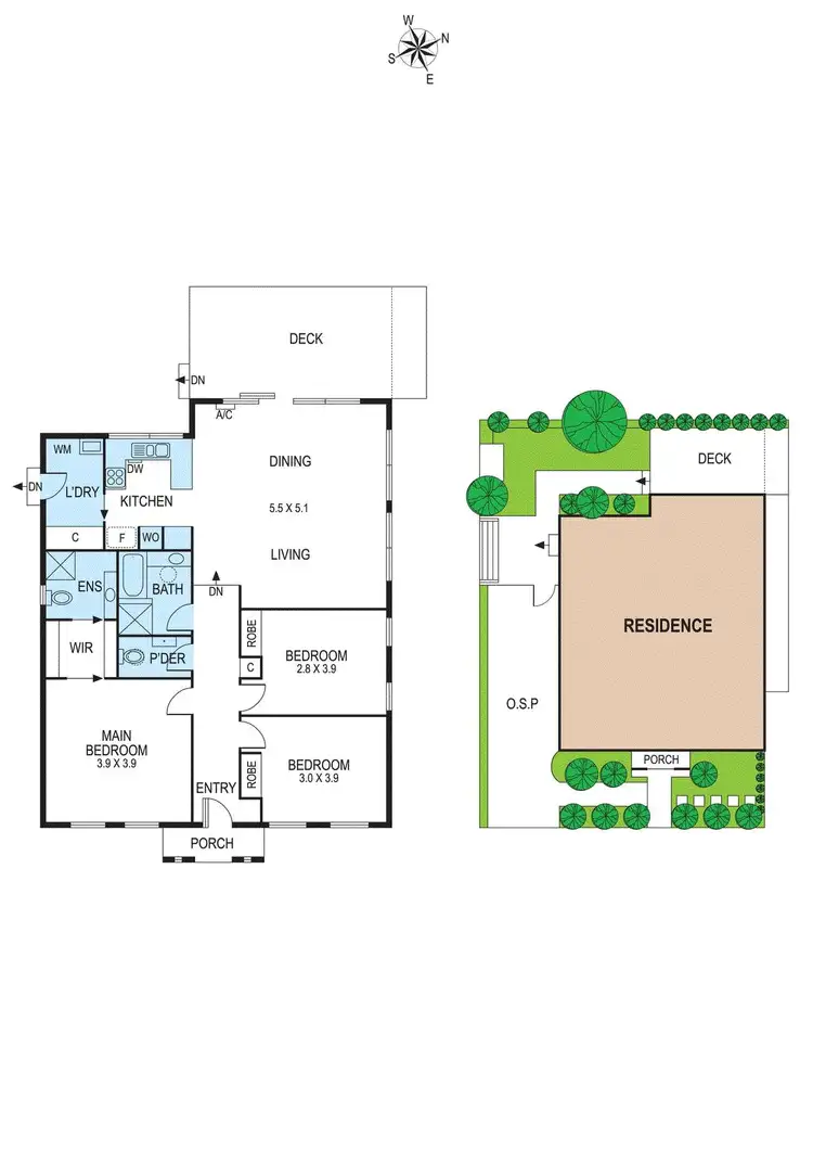 Floorplan of Homely unit listing, 47A Robert Street, Bentleigh VIC 3204