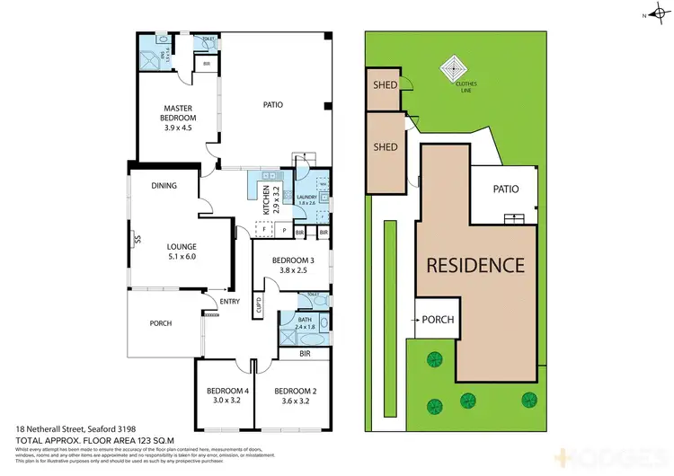 Floorplan of Homely house listing, 18 Netherall Street, Seaford VIC 3198