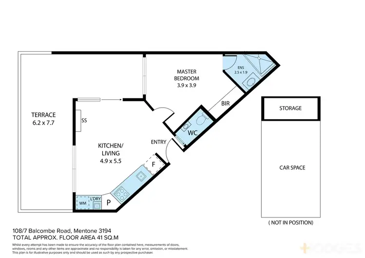 Floorplan of Homely apartment listing, 108/7 Balcombe Road, Mentone VIC 3194