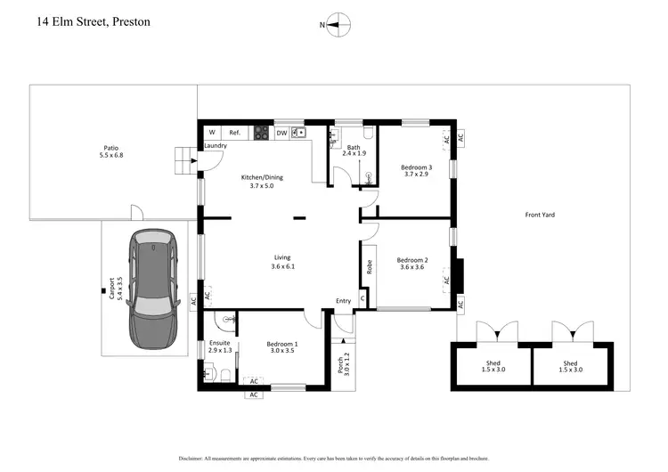 Floorplan of Homely house listing, 14 Elm Street, Preston VIC 3072
