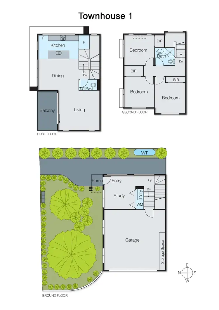 Floorplan of Homely townhouse listing, 1/104-108 Parker Street, Templestowe VIC 3106