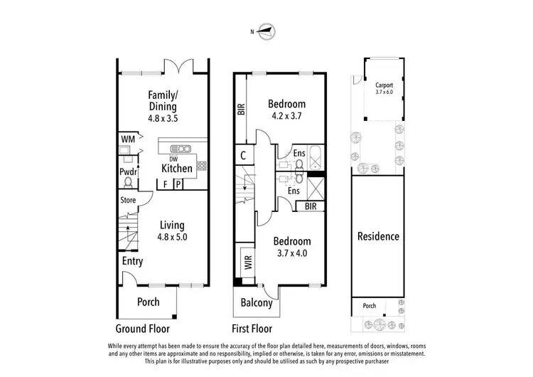Floorplan of Homely townhouse listing, 8/40 Springthorpe Boulevard, Macleod VIC 3085