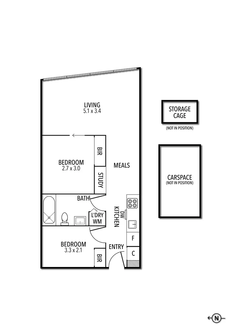 Floorplan of Homely apartment listing, 2006/18 Mt Alexander Road, Travancore VIC 3032