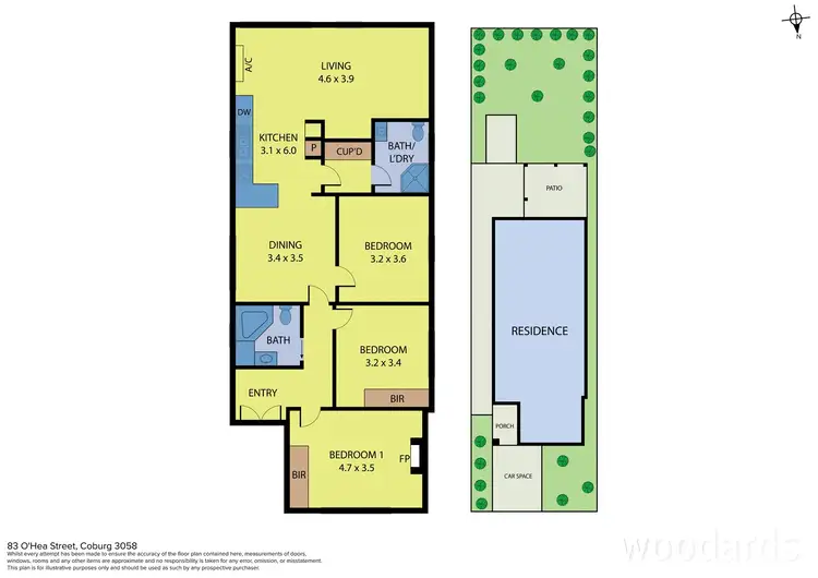 Floorplan of Homely house listing, 83 OHea Street, Coburg VIC 3058