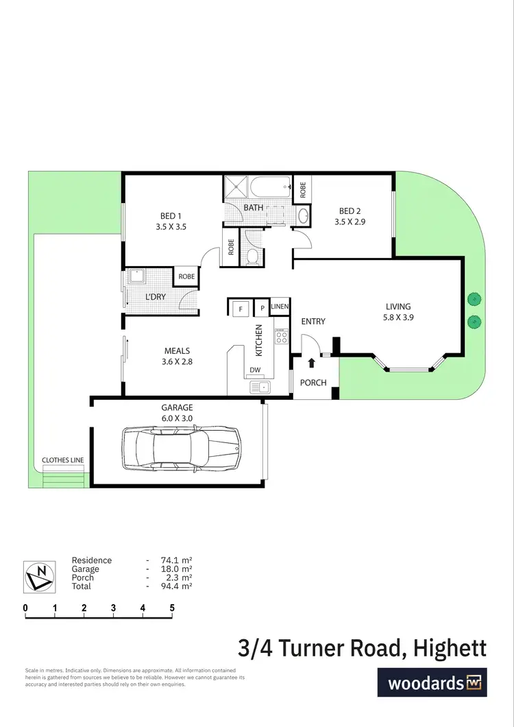 Floorplan of Homely unit listing, 3/4 Turner Road, Highett VIC 3190