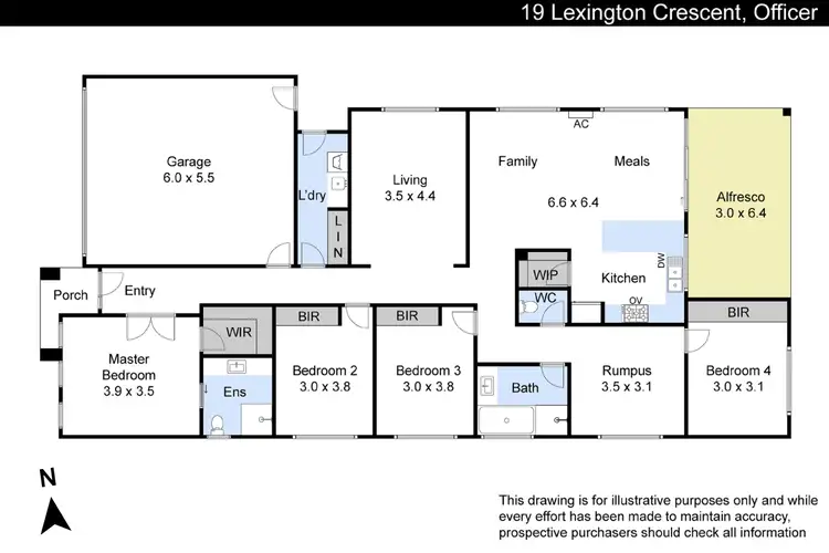 Floorplan of Homely house listing, 19 Lexington Crescent, Officer VIC 3809