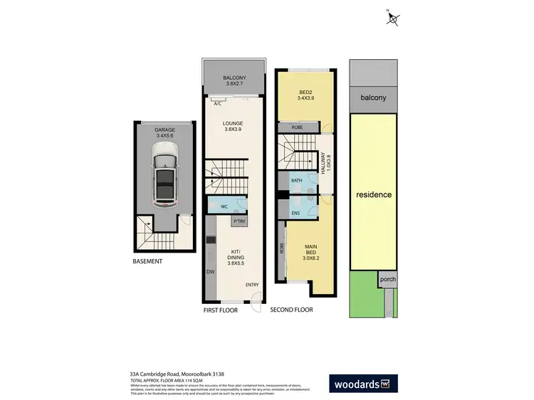 Floorplan of Homely unit listing, 33A Cambridge Road, Mooroolbark VIC 3138