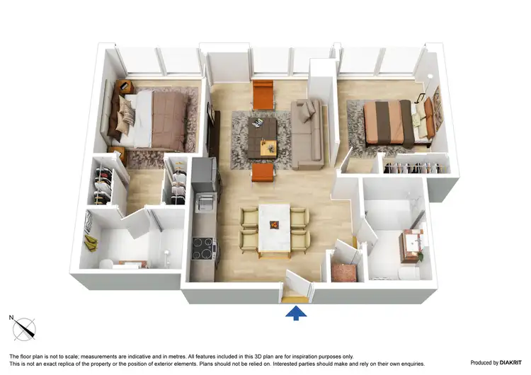 Floorplan of Homely apartment listing, 5404/568 Collins Street, Melbourne VIC 3000
