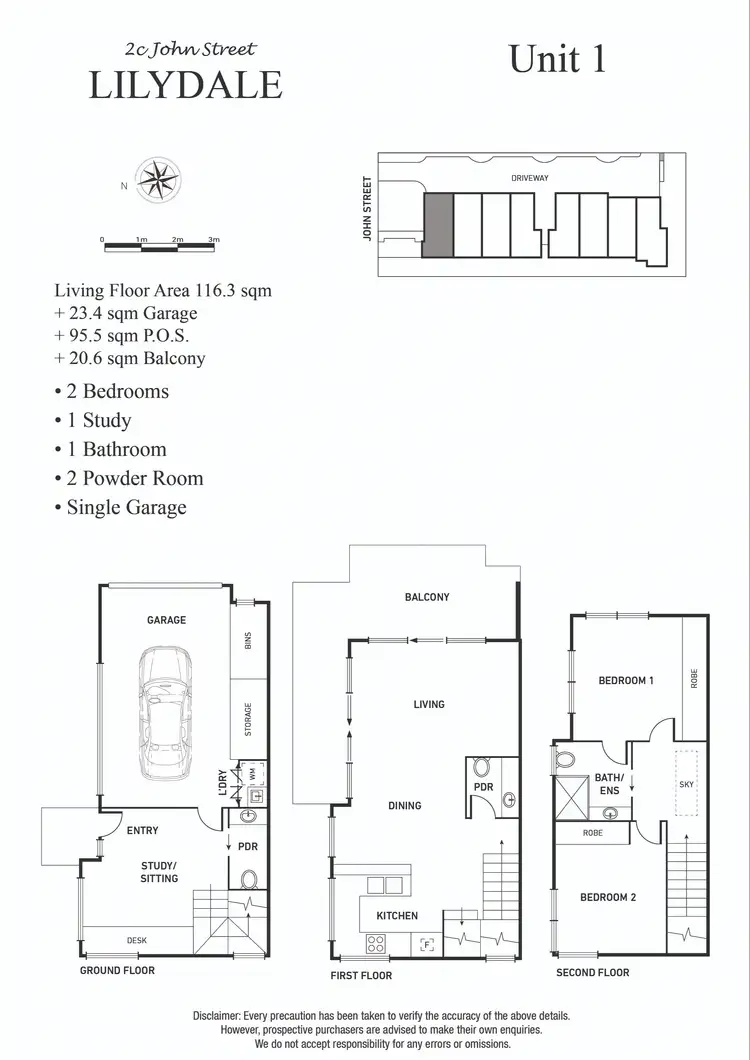 Floorplan of Homely townhouse listing, 2C John Street, Lilydale VIC 3140