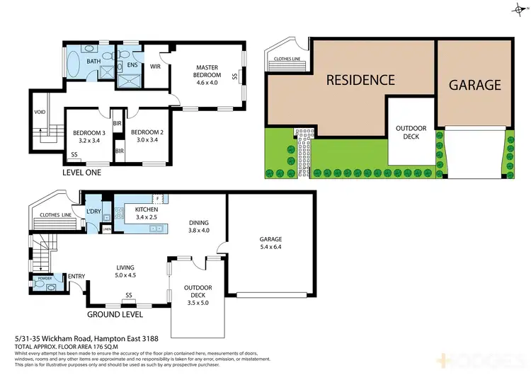 Floorplan of Homely townhouse listing, 5/31-35 Wickham Road, Hampton East VIC 3188