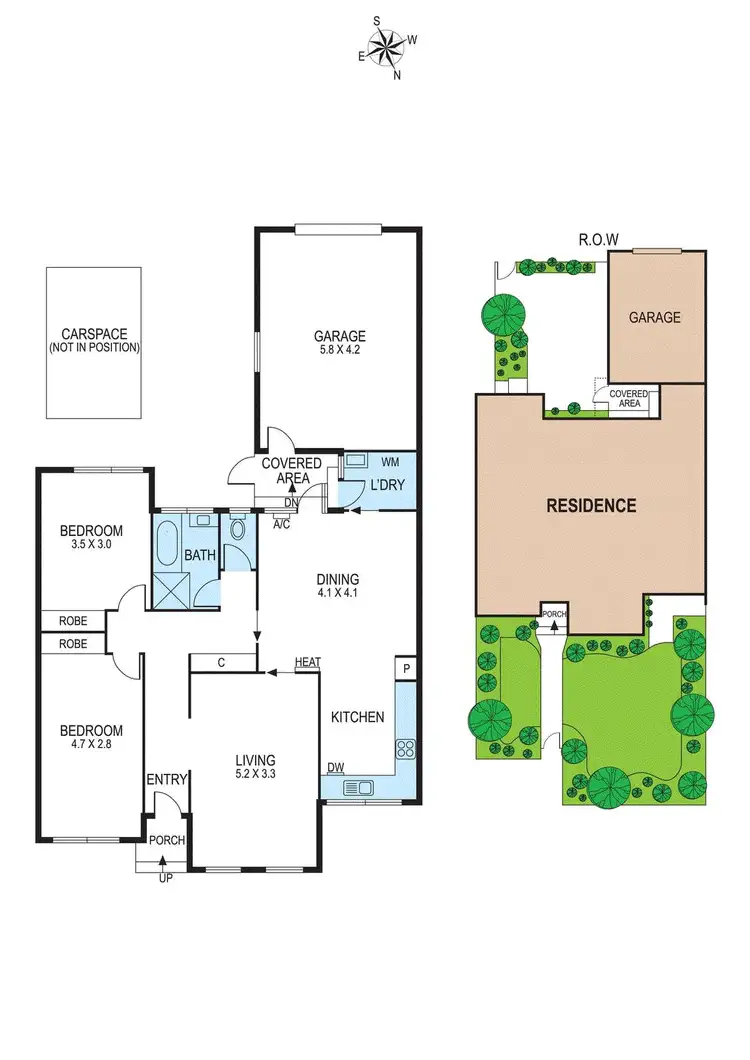 Floorplan of Homely villa listing, 2/1316 Glen Huntly Road, Carnegie VIC 3163