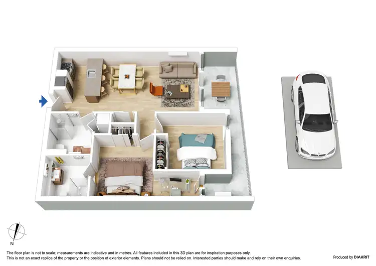 Floorplan of Homely apartment listing, 3107/200 Spencer Street, Melbourne VIC 3000