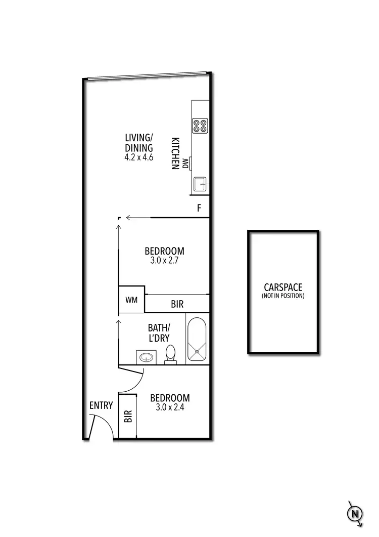 Floorplan of Homely apartment listing, 2317/18 Mt Alexander Road, Travancore VIC 3032