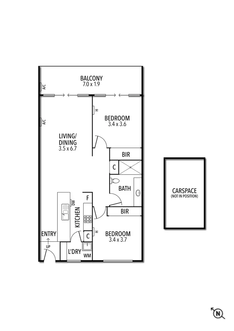 Floorplan of Homely apartment listing, 5/100 Union Road, Ascot Vale VIC 3032