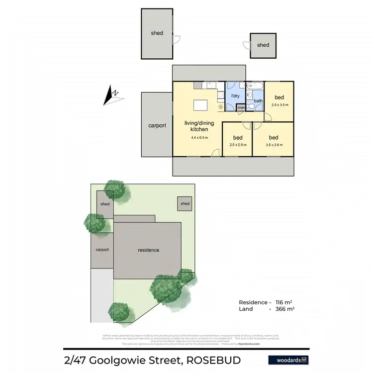 Floorplan of Homely house listing, 2/47 Goolgowie Street, Rosebud VIC 3939