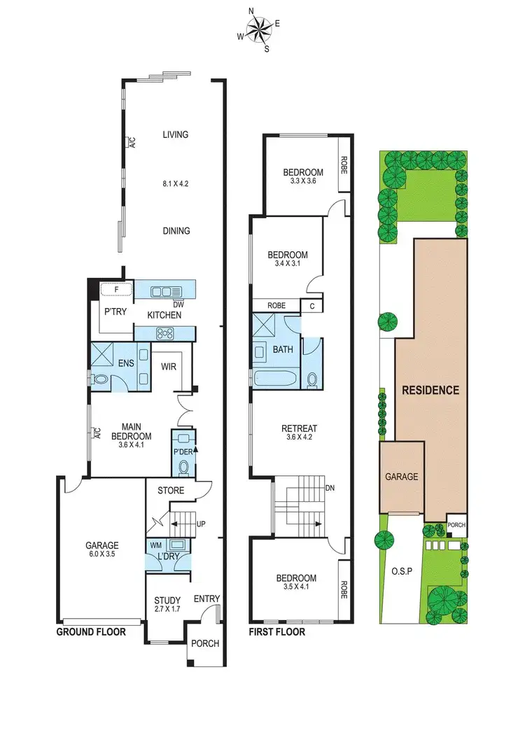 Floorplan of Homely townhouse listing, 35A Gowrie Street, Bentleigh East VIC 3165