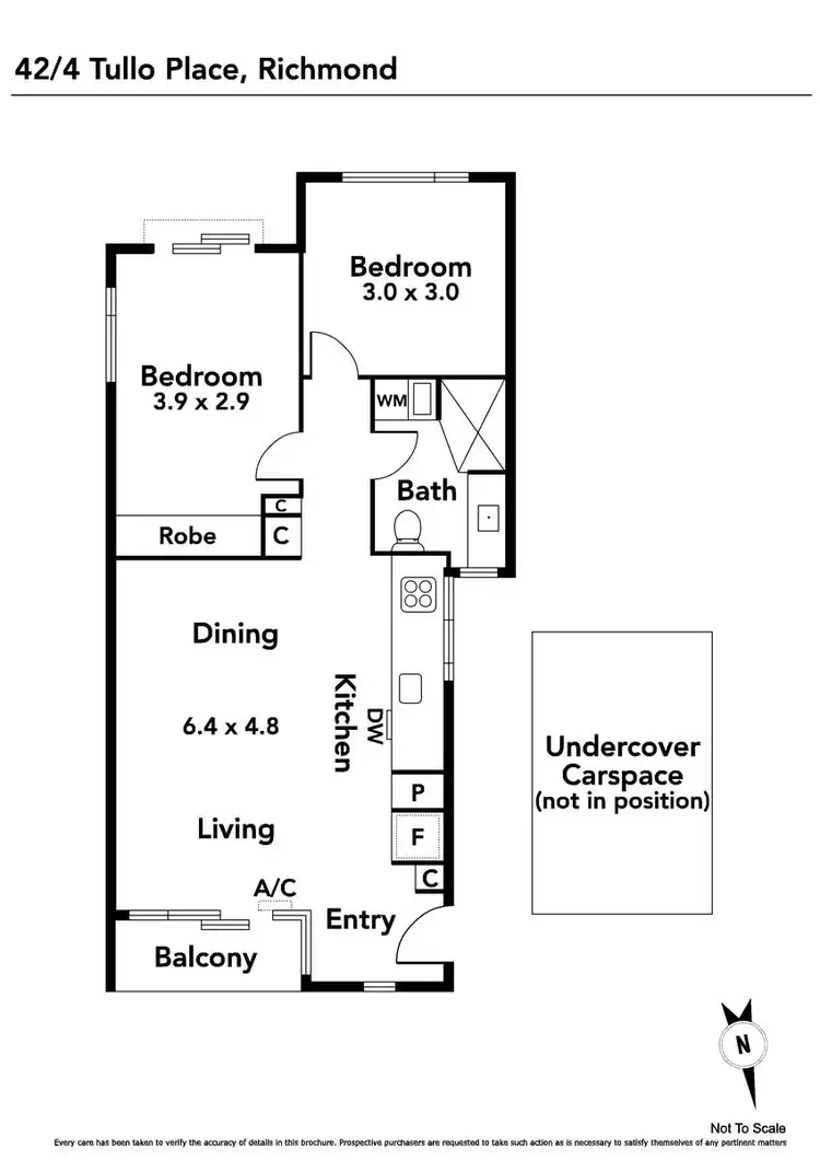 Floorplan of Homely apartment listing, 42/4 Tullo Place, Richmond VIC 3121