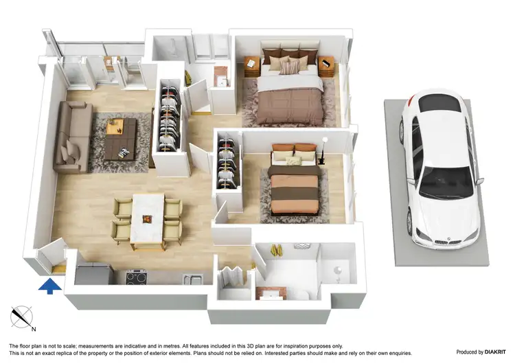 Floorplan of Homely apartment listing, 3004/60 Kavanagh Street, Southbank VIC 3006